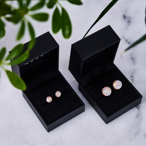 Konfetti-Kristall | 925er Sterlingsilber | Mini-Kikiballa-Ohrringe